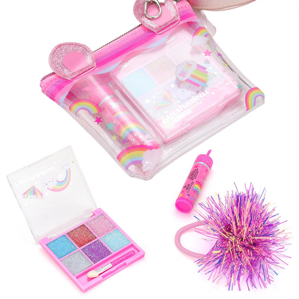 Madeline Love Multi HOT FOCUS - Faux Fur Rainbow Cloud Stylish Beauty Mini Backpack - Bags & Wallets - extra
