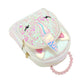 Madeline Love White HOT FOCUS -Unicorn Pointed Sequin Embellished Tiny Mini Backpack with Star Keychain Pouch - Bags & Wallets - extra