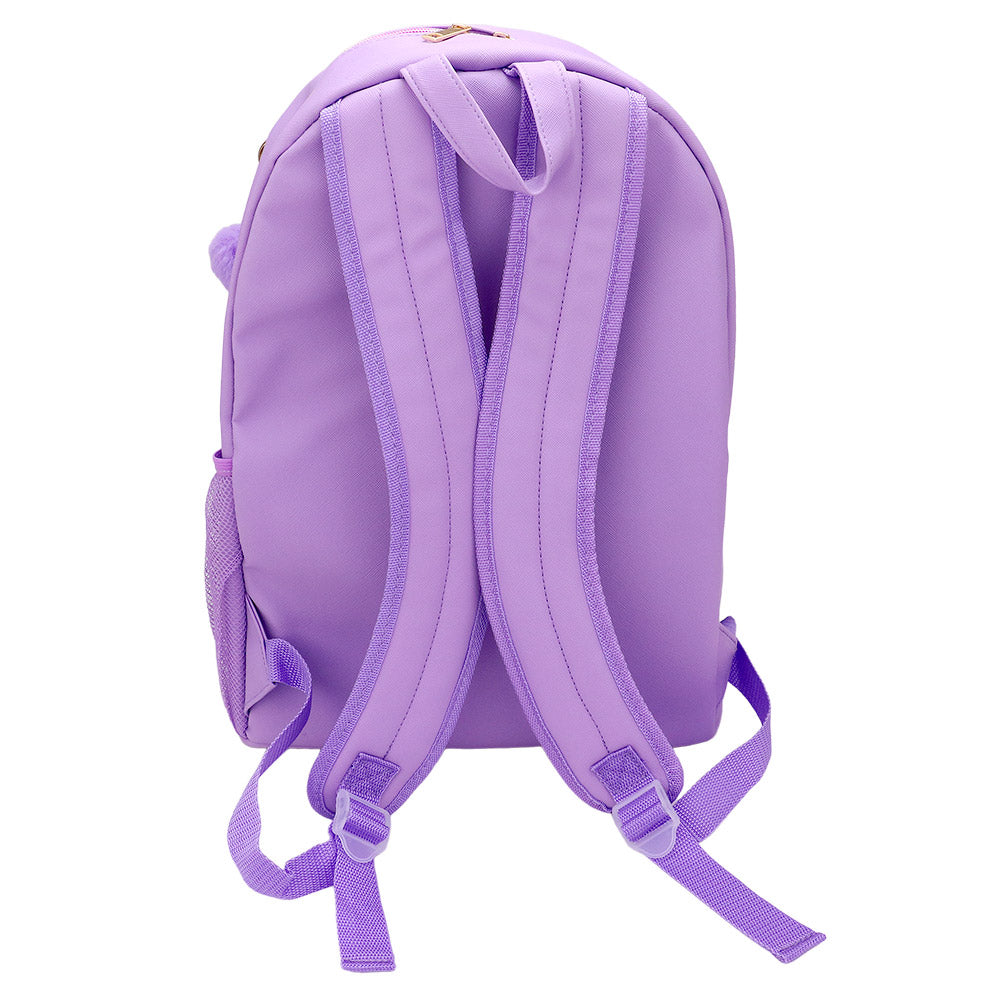 Madeline Love Purple HOT FOCUS - Butterfly Patch Decorative Deluxe Backpack with a Pom Pom Keychain - Bags & Wallets - extra