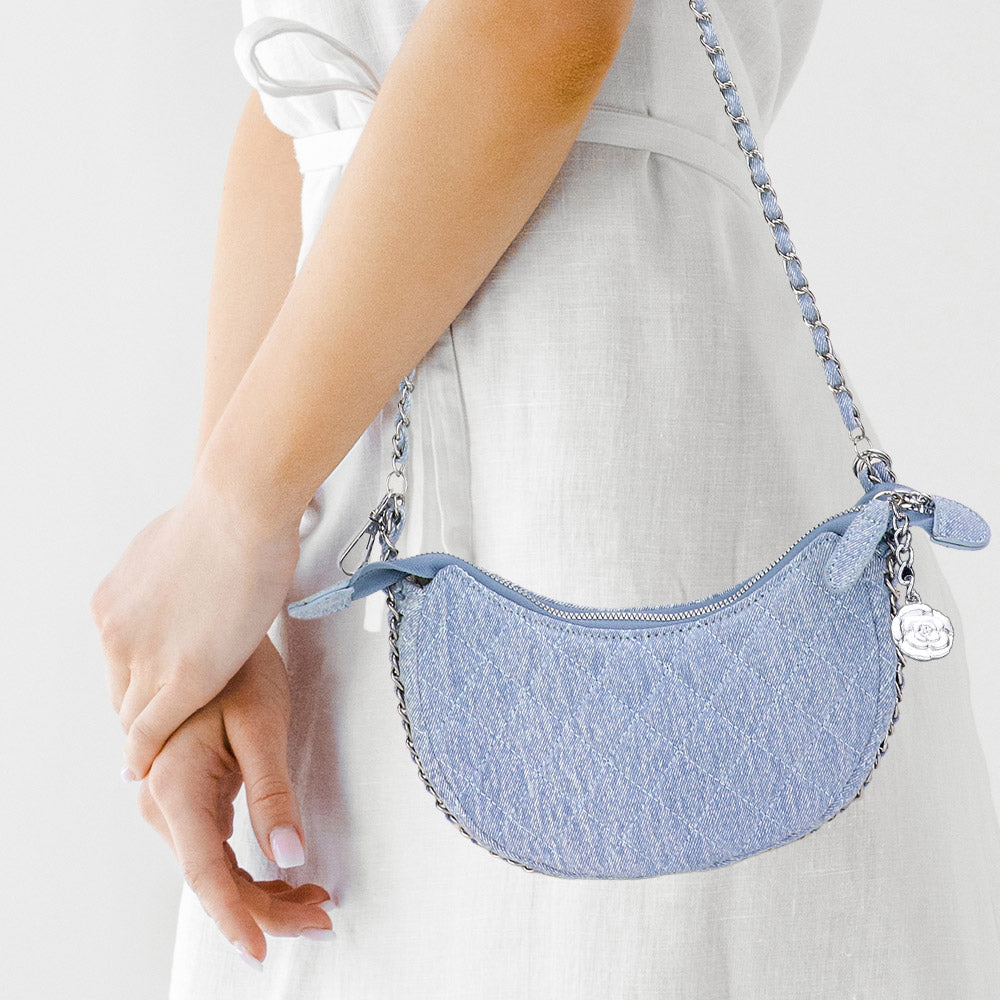 Madeline Love L.Denim Denim Quilted Hand Bag / Crossbody Bag - Bags & Wallets