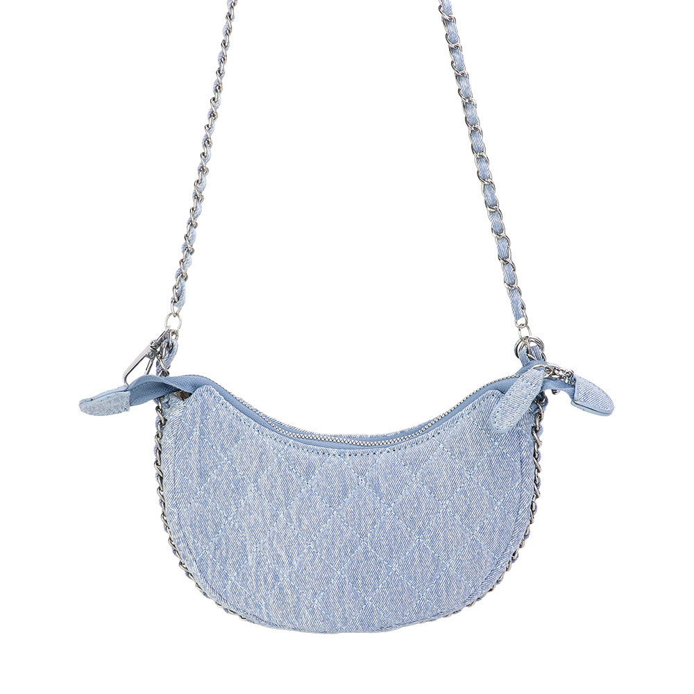 Madeline Love L.Denim Denim Quilted Hand Bag / Crossbody Bag - Bags & Wallets - extra