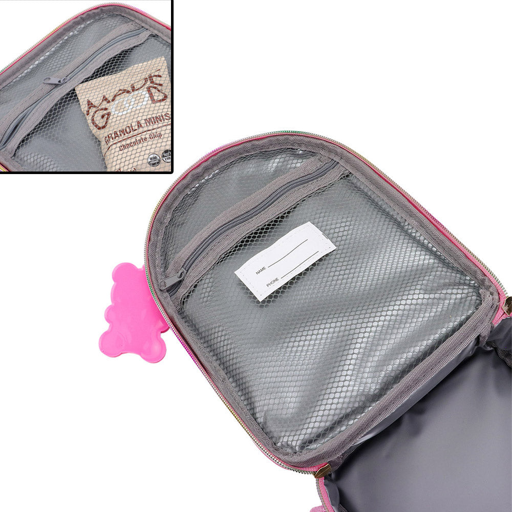 Madeline Love Pink HOT FOCUS - Kids Stylish Insulated Water Repellent Lunch Bag with Fun Keychain - Bags & Wallets - extra