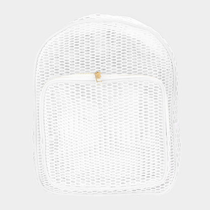 Madeline Love White Mesh Transparent Backpack Bag - Bags & Wallets