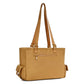 Madeline Love Camel Multi Pocket Utility Shoulder Tote Bag - Bags & Wallets - extra