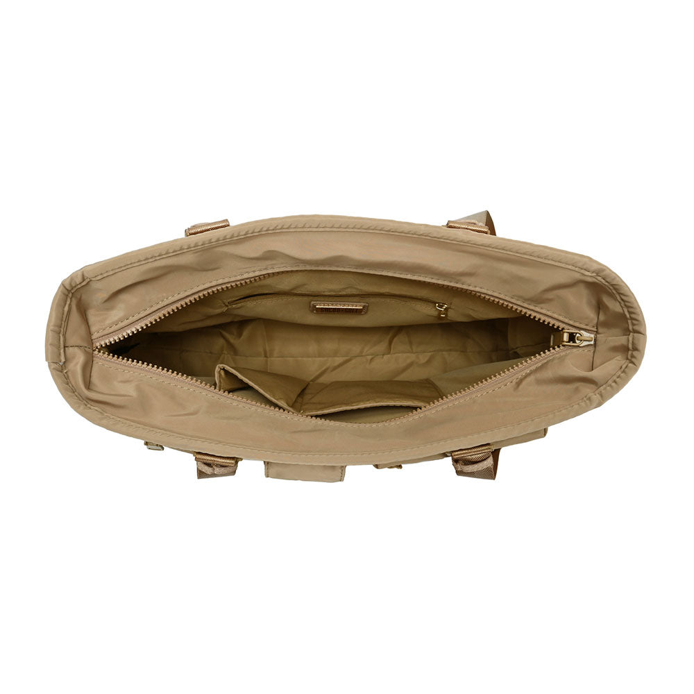 Madeline Love Khaki Multi Pocket Utility Shoulder Tote Bag - Bags & Wallets - extra