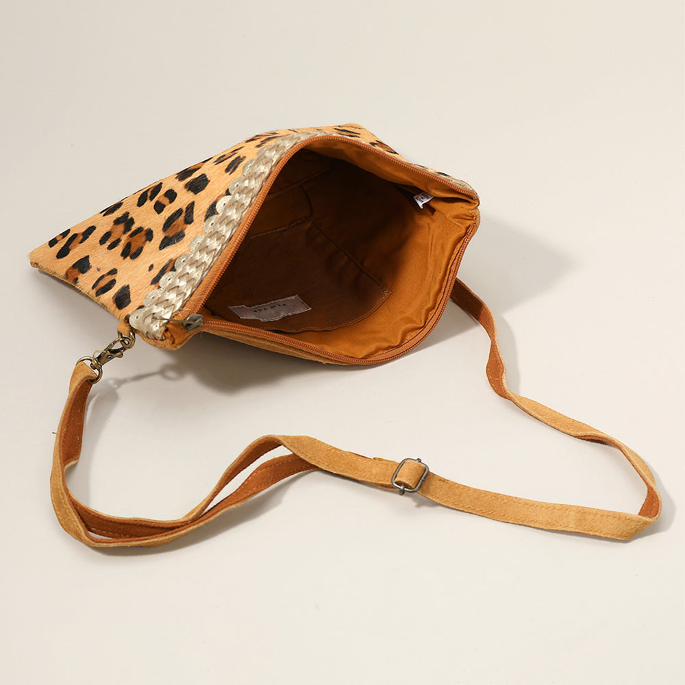 Madeline Love Leopard Leopard Patterned Genuine Leather Crossbody Bag - Bags & Wallets - extra