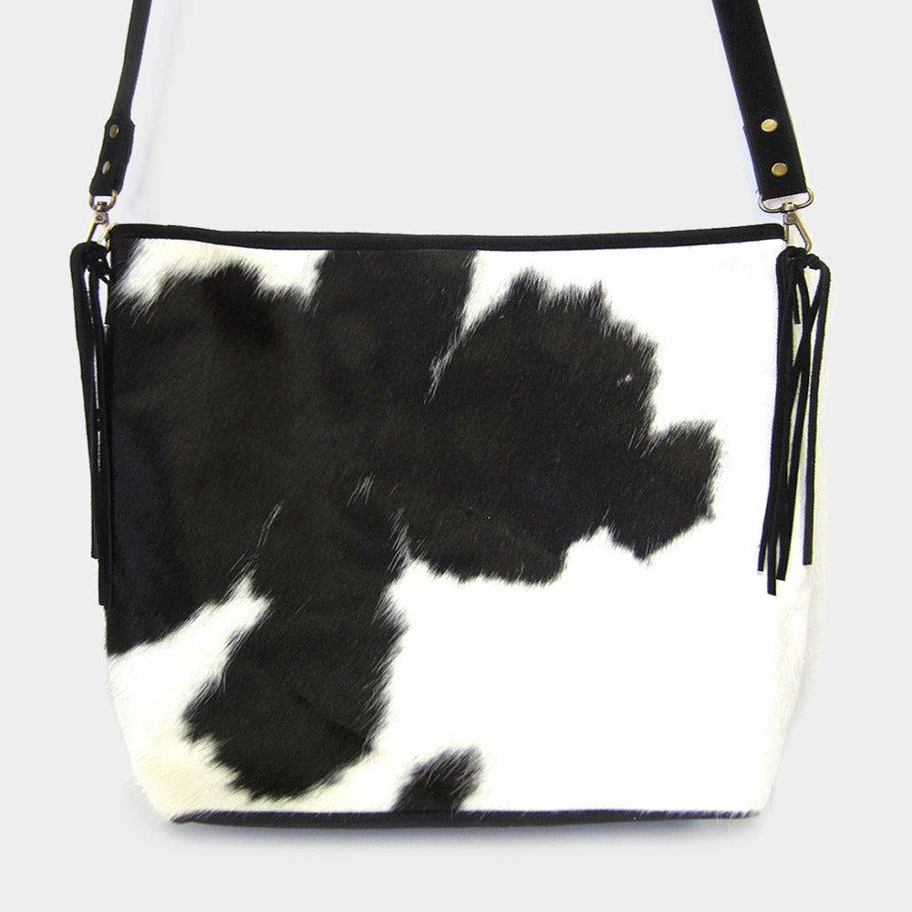 Madeline Love Black Cow Patterned Crossbody Bag - Bags & Wallets