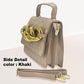 Madeline Love Black Chunky Metal Trim Accented Faux Leather Top Handle Crossbody Bag - Bags & Wallets - extra