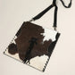 Madeline Love Black Animal Patterned Genuine Leather Stitch Crossbody Bag - Bags & Wallets