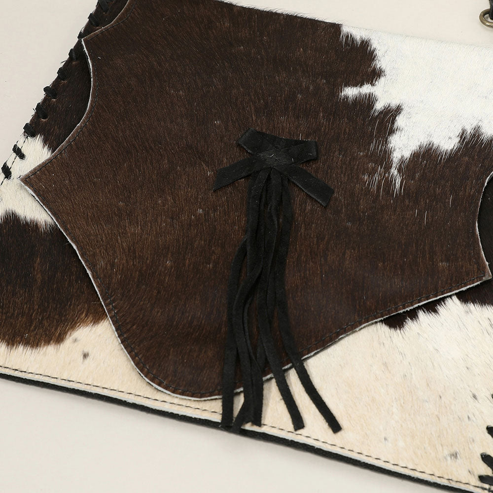 Madeline Love Black Animal Patterned Genuine Leather Stitch Crossbody Bag - Bags & Wallets - extra