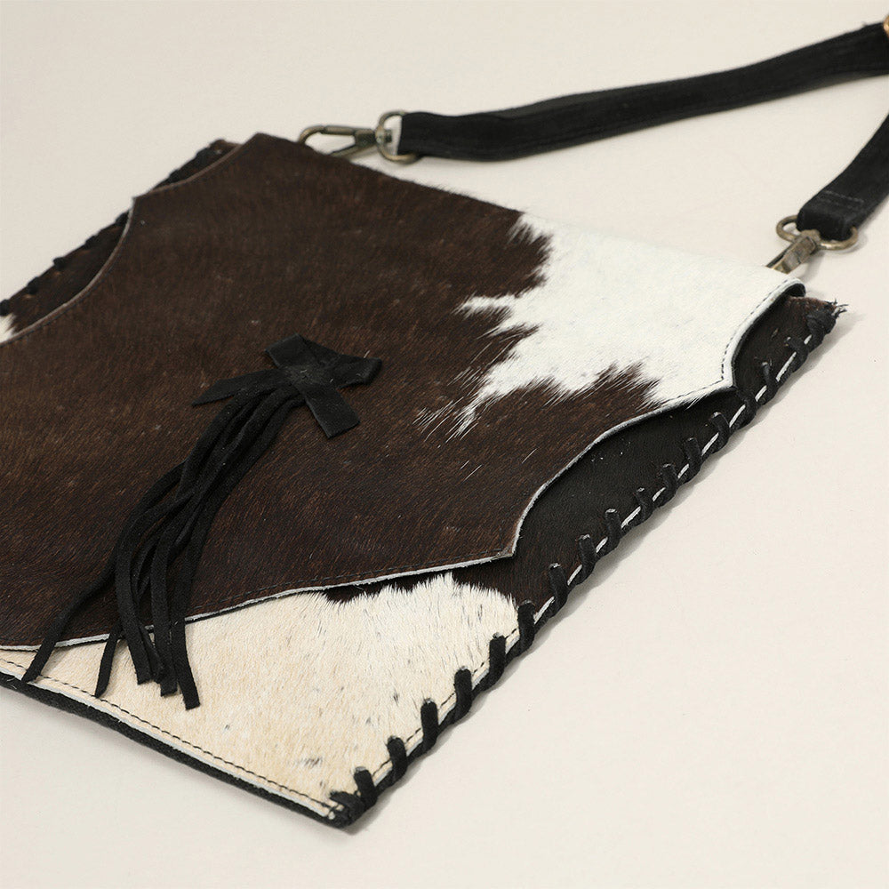 Madeline Love Black Animal Patterned Genuine Leather Stitch Crossbody Bag - Bags & Wallets - extra