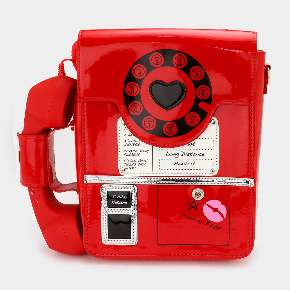 Madeline Love Red Telephone Shaped Shoulder / Crossbody Bag - Bags & Wallets