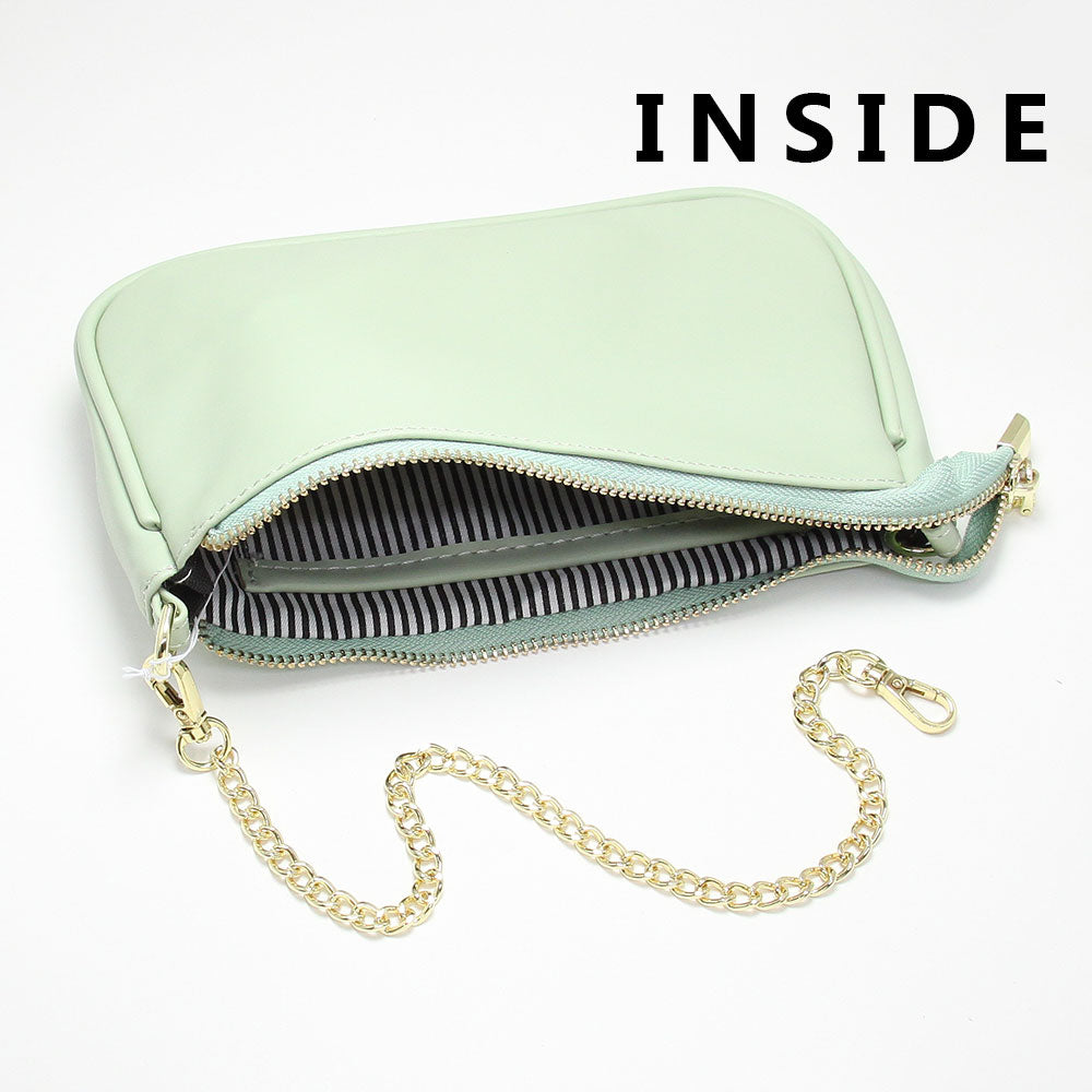 Madeline Love Green, Neon Solid Faux Leather Shoulder Bag - Bags & Wallets - desc