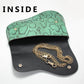 Madeline Love Gray Snake Skin Patterned Faux Leather Clutch / Crossbody Bag - Bags & Wallets - desc