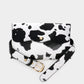 Madeline Love Black Cow Patterned Faux Leather Fanny Pack / Belt / Crossbody Bag - Bags & Wallets
