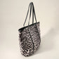 Madeline Love Black, White Faux Leather Zebra Patterned Tote Bag / Shoulder Bag - Bags & Wallets - extra