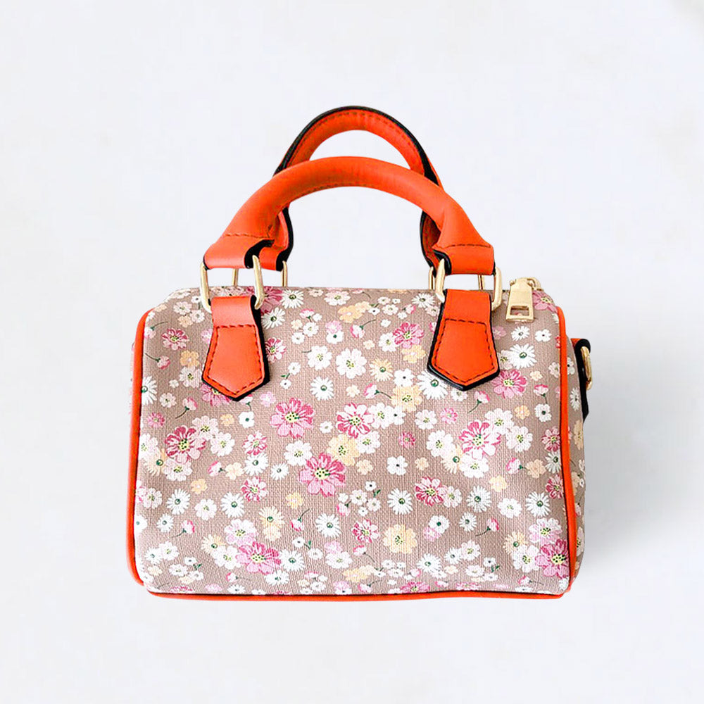 Madeline Love Coral Flower Patterned Tote / Crossbody Bag - Bags & Wallets
