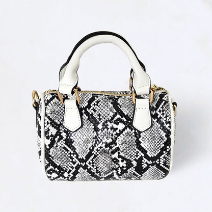 Madeline Love White Snake Skin Patterned Tote / Crossbody Bag - Bags & Wallets