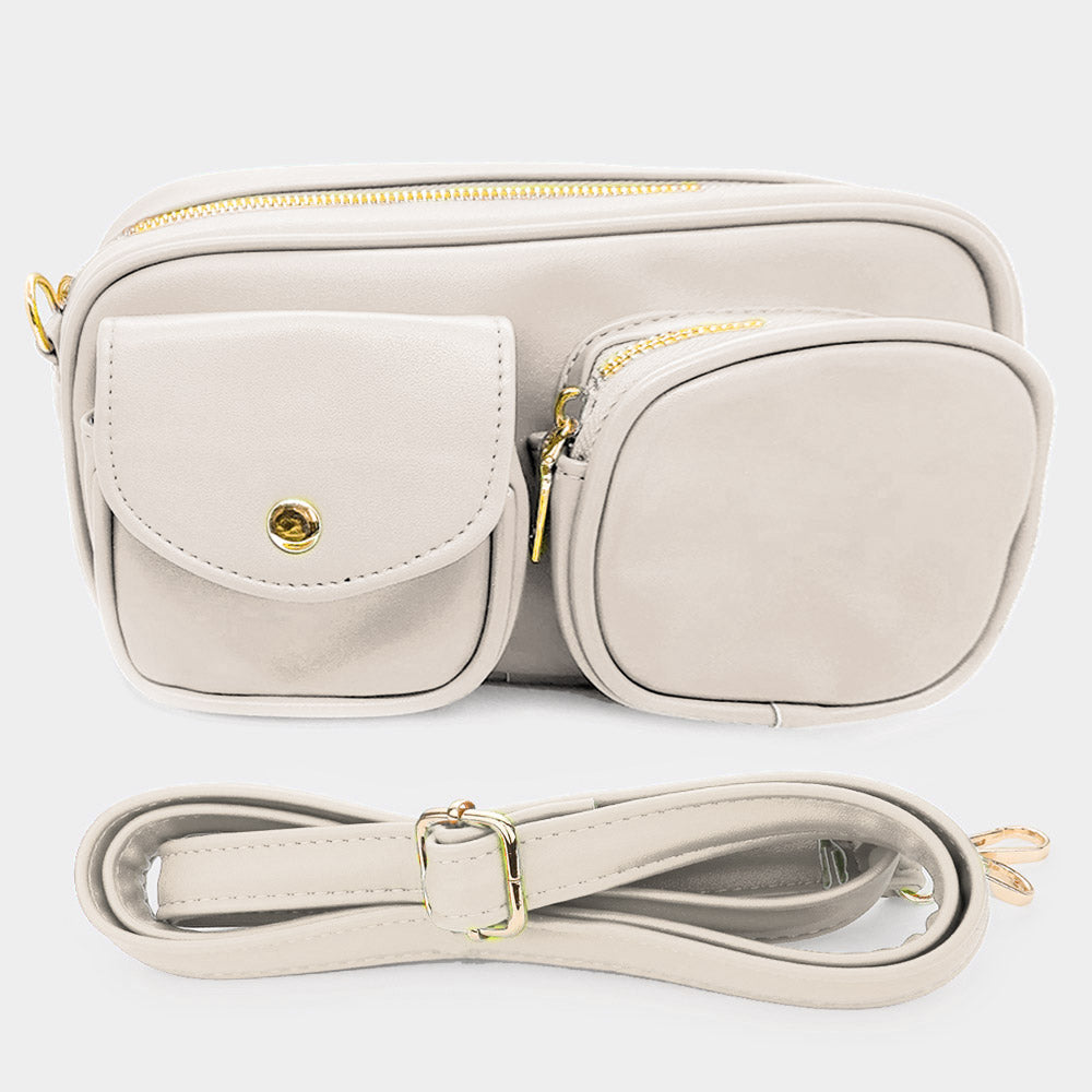 Madeline Love Ivory Solid Rectangle Crossbody Bag - Bags & Wallets