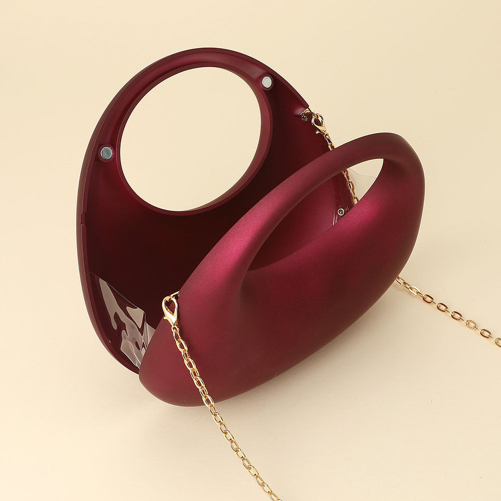 Madeline Love Blue Matte Acrylic Crescent Handbag - Bags & Wallets - extra