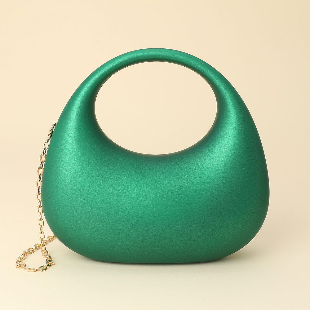 Madeline Love Green Matte Acrylic Crescent Handbag - Bags & Wallets