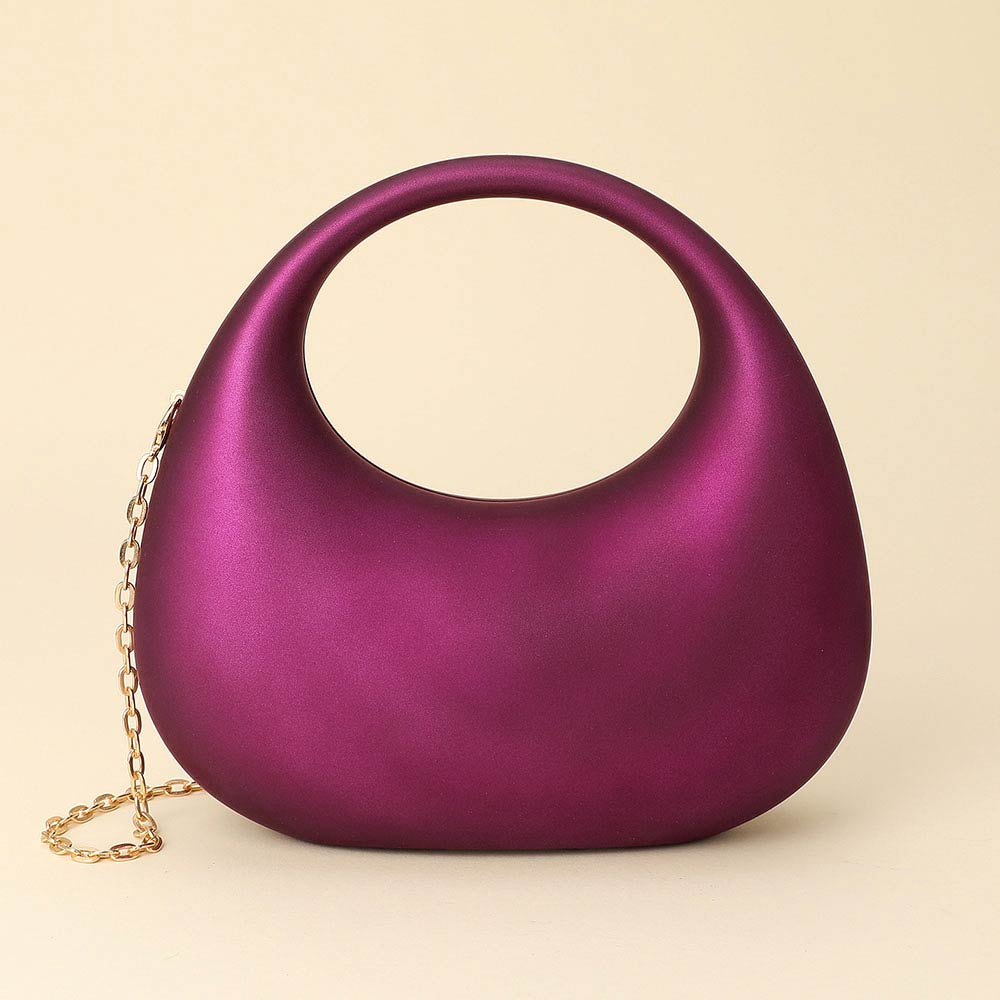 Madeline Love Purple Matte Acrylic Crescent Handbag - Bags & Wallets