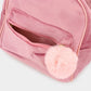 Madeline Love Ivory Bow Pointed Solid Faux Fur Pom Pom Backpack Bag - Bags & Wallets - extra