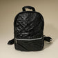 Madeline Love Black Shiny Quilted Everyday Backpack Bag - Bags & Wallets