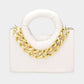 Madeline Love White 2 In 1 Faux Leather Solid Tote and Crossbody Bag Set - Bags & Wallets