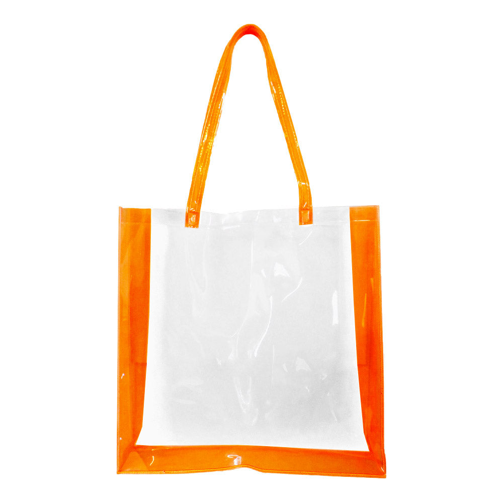 Madeline Love Clear, Neon, Orange Transparent Tote Bag / Shoulder Bag - Bags & Wallets - desc