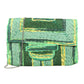 Madeline Love Green Handcrafted Raffia Geometric Pattern Clutch Bag / Crossbody Bag - Bags & Wallets - desc