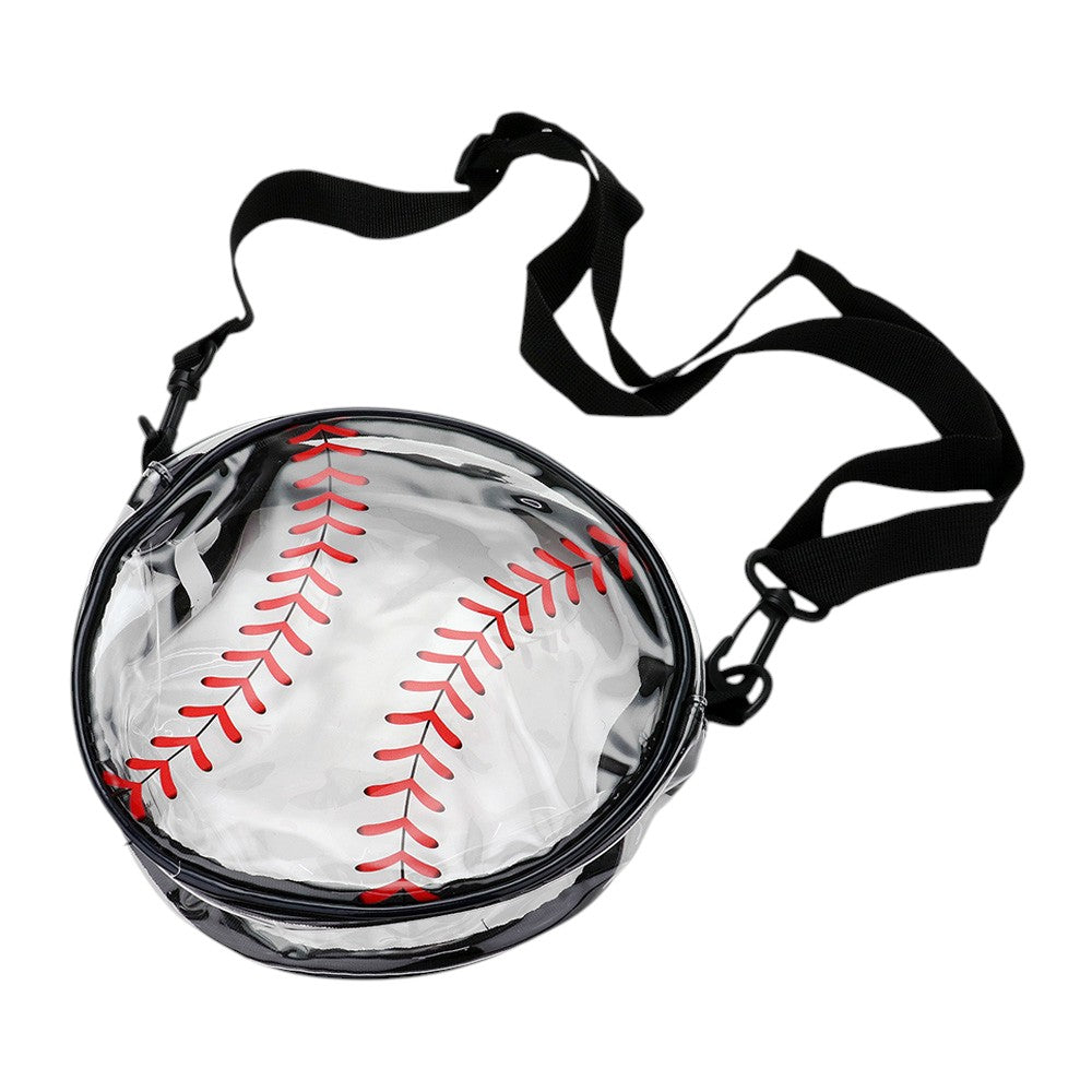 Madeline Love Black Baseball Transparent Round Crossbody Bag - Bags & Wallets - extra