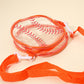 Madeline Love Orange Baseball Transparent Round Crossbody Bag - Bags & Wallets - desc