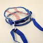 Madeline Love Royal Blue Baseball Transparent Round Crossbody Bag - Bags & Wallets - desc