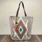 Madeline Love Multi Handwoven Boho Geometric Aztec Pattern Tote Bag - Bags & Wallets - desc
