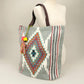 Madeline Love Multi Handwoven Boho Geometric Aztec Pattern Tote Bag - Bags & Wallets - extra