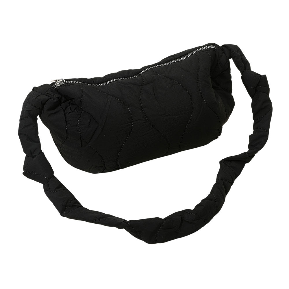 Madeline Love Black Quilted Shoulder Bag Crossbody Bag - Bags & Wallets - desc