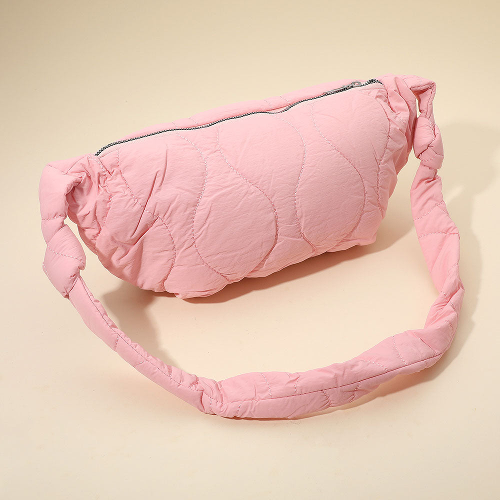 Madeline Love Pink Quilted Shoulder Bag Crossbody Bag - Bags & Wallets