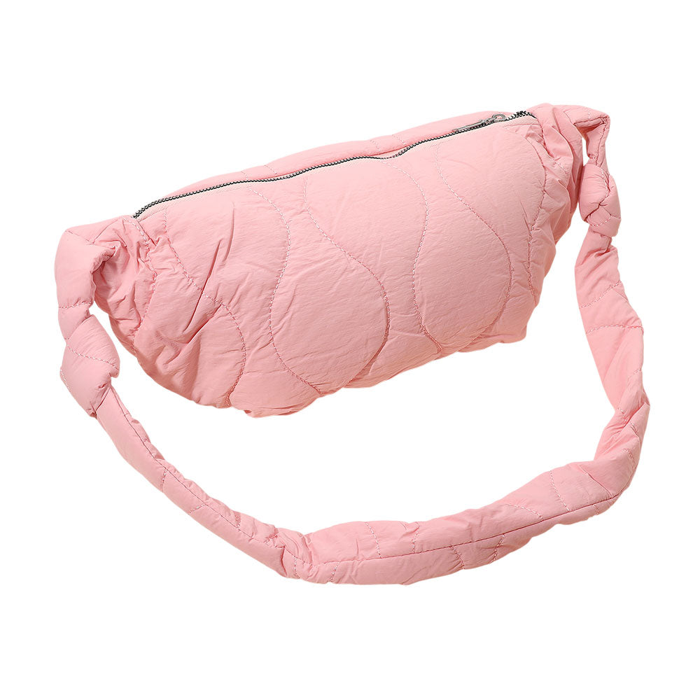 Madeline Love Pink Quilted Shoulder Bag Crossbody Bag - Bags & Wallets - extra