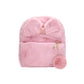 Madeline Love Pink Faux Fur Bow Pom Pom Pointed Plush Mini Backpack - Bags & Wallets - extra