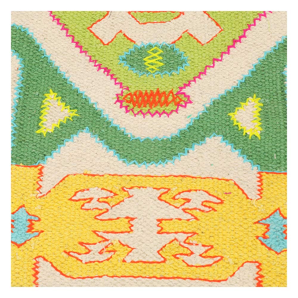 Madeline Love Green Boho Geometric Pattern Embroidered Crossbody Bag / Clutch Bag - Bags & Wallets - extra