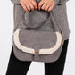 Madeline Love Gray Fleece Trimmed Solid Crossbody Bag - Bags & Wallets - extra