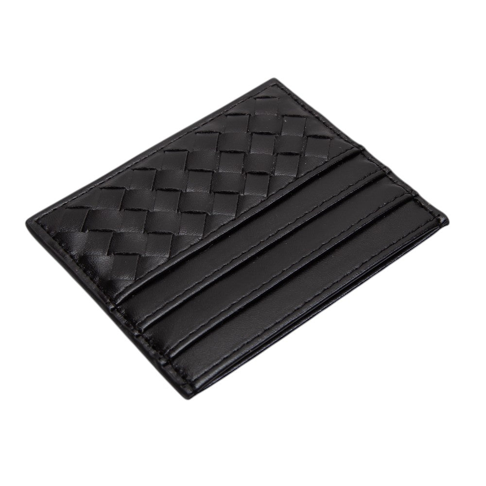 Faux Leather Basket Weave Card Holder Wallet boasts a stylish basket weave design. Made from durable materials, it can securely hold multiple cards and cash while keeping a slim profile. Perfect for those looking for a sophisticated and functional accessory.