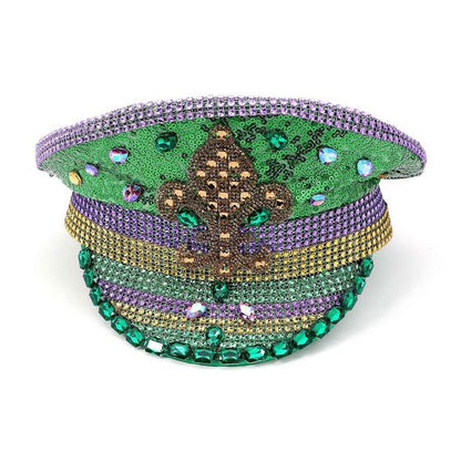 Multi Bold military-inspired statement hat designed for parades, festivals, and themed events. Features a structured silhouette with decorative detailing that elevates costumes, stage looks, photo styling, and retail displays with eye-catching, celebratory appeal.