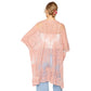 Pink Flower Lace Kimono Poncho is a versatile and fashionable addition to any wardrobe. The delicate lace detailing adds a touch of elegance, while the kimono style allows for comfortable and easy wear. Perfect for dressing up any outfit, this poncho is a must-have for any fashion-forward individual. 