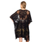 Black Flower Lace Kimono Poncho is a versatile and fashionable addition to any wardrobe. The delicate lace detailing adds a touch of elegance, while the kimono style allows for comfortable and easy wear. Perfect for dressing up any outfit, this poncho is a must-have for any fashion-forward individual. 