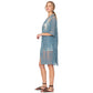 Blue Flower Lace Kimono Poncho is a versatile and fashionable addition to any wardrobe. The delicate lace detailing adds a touch of elegance, while the kimono style allows for comfortable and easy wear. Perfect for dressing up any outfit, this poncho is a must-have for any fashion-forward individual. 