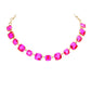 Fuchsia Cushion Square Stone Link Evening Necklace, is the perfect accessory for any occasion. Crafted with attention to detail, this evening necklace will add a touch of glamour to any attire. Perfect Birthday Gift, Mother's Day Gift, Anniversary Gift, Christmas Gift, Valentine's Day Gift, Wedding Party.