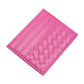 Fuchsia Faux Leather Basket Weave Card Holder Wallet boasts a stylish basket weave design. Made from durable materials, it can securely hold multiple cards and cash while keeping a slim profile. Perfect for those looking for a sophisticated and functional accessory.