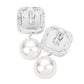 Fuchsia Square Stone Pearl Link Dangle Evening Clip on Earrings, make a fashionable addition to any ensemble. Crafted with a unique square stone and pearl link, these eye-catching earrings are perfect for any formal or special occasion. These clip-on earrings offer a secure fit and ensure complete comfort throughout the night.